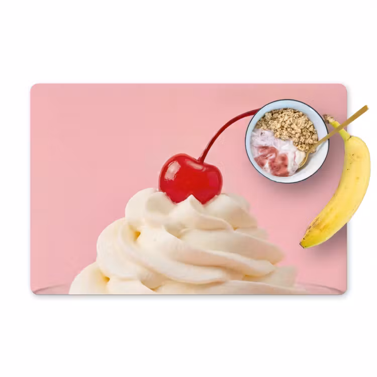 Tovaglietta – 6 pezzi - Ciliegia - Panna montata - Rosa — 1