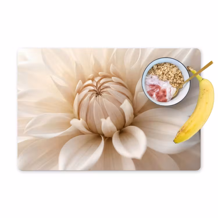 Tovaglietta – 6 pezzi - Fiore - Dalia - Bianco — 1
