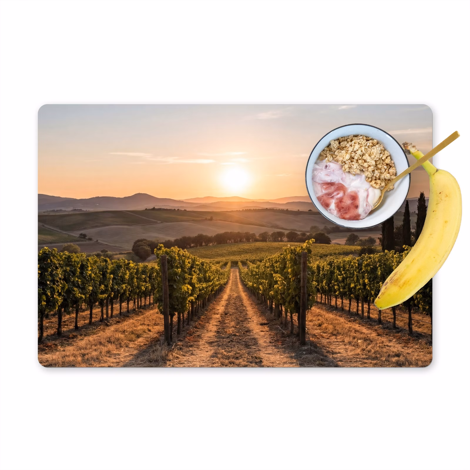 Tovaglietta – 6 pezzi - Vigneto - Tramonto - Paesaggio — 1