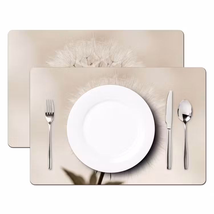 Tovaglietta – 6 pezzi - Dandelion - Minimalista - Bianco — 2