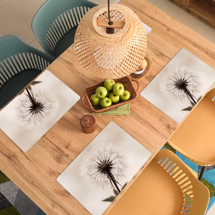 Tovaglietta – 6 pezzi - Dandelion - Minimalista - Bianco — 3