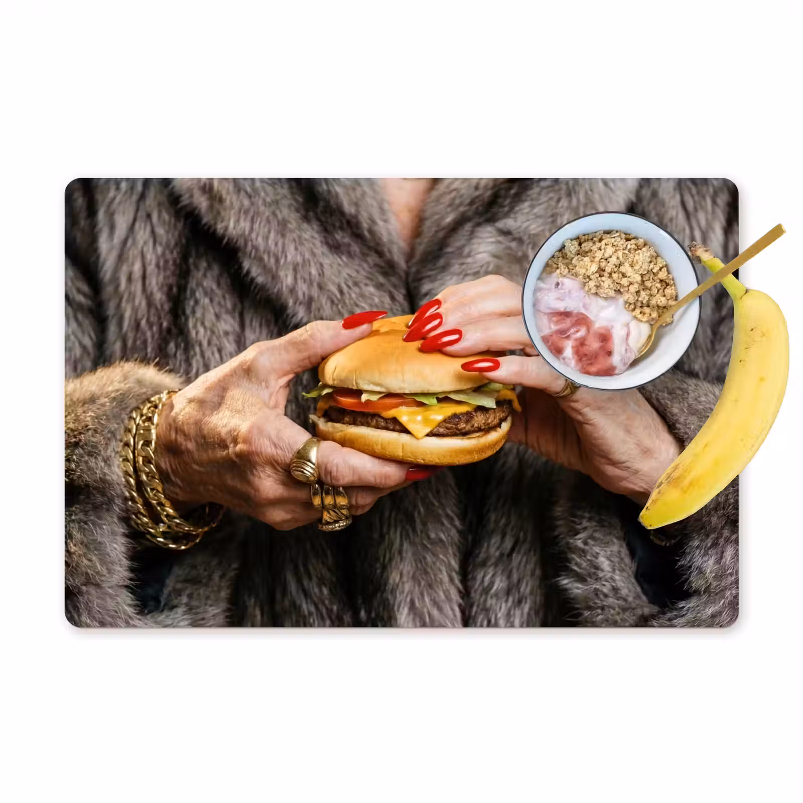 Tovaglietta – 6 pezzi - Donna - Hamburger - Pelliccia — 1