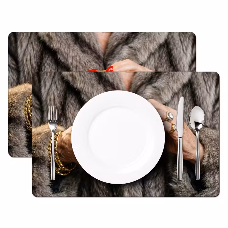 Tovaglietta – 6 pezzi - Donna - Hamburger - Pelliccia — 2