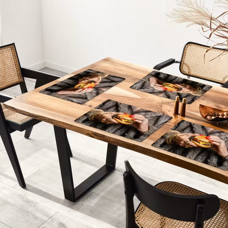 Tovaglietta – 6 pezzi - Donna - Hamburger - Pelliccia — 4