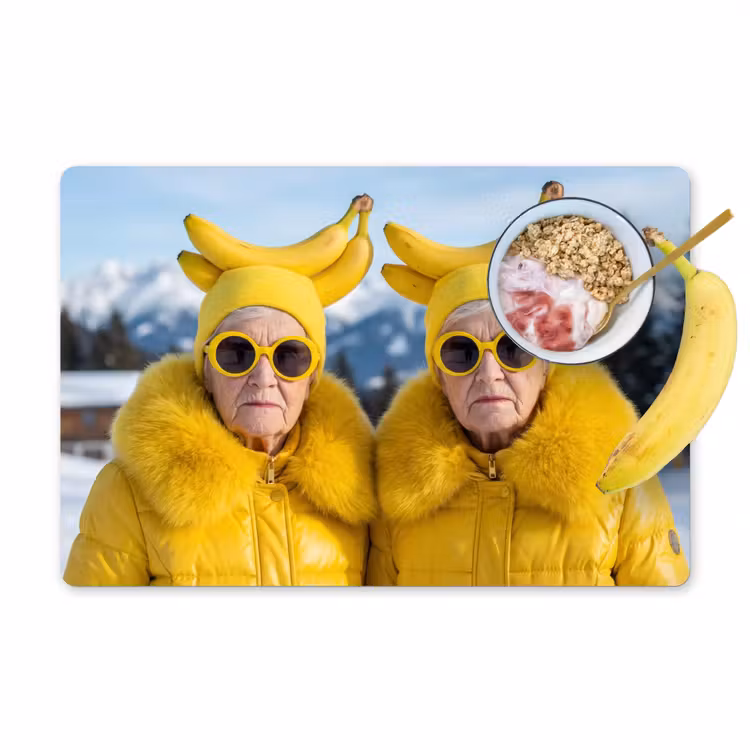 Tovaglietta – 6 pezzi - Donne - Banane - Giallo — 1