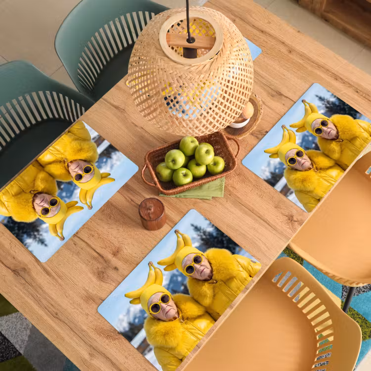 Tovaglietta – 6 pezzi - Donne - Banane - Giallo — 3