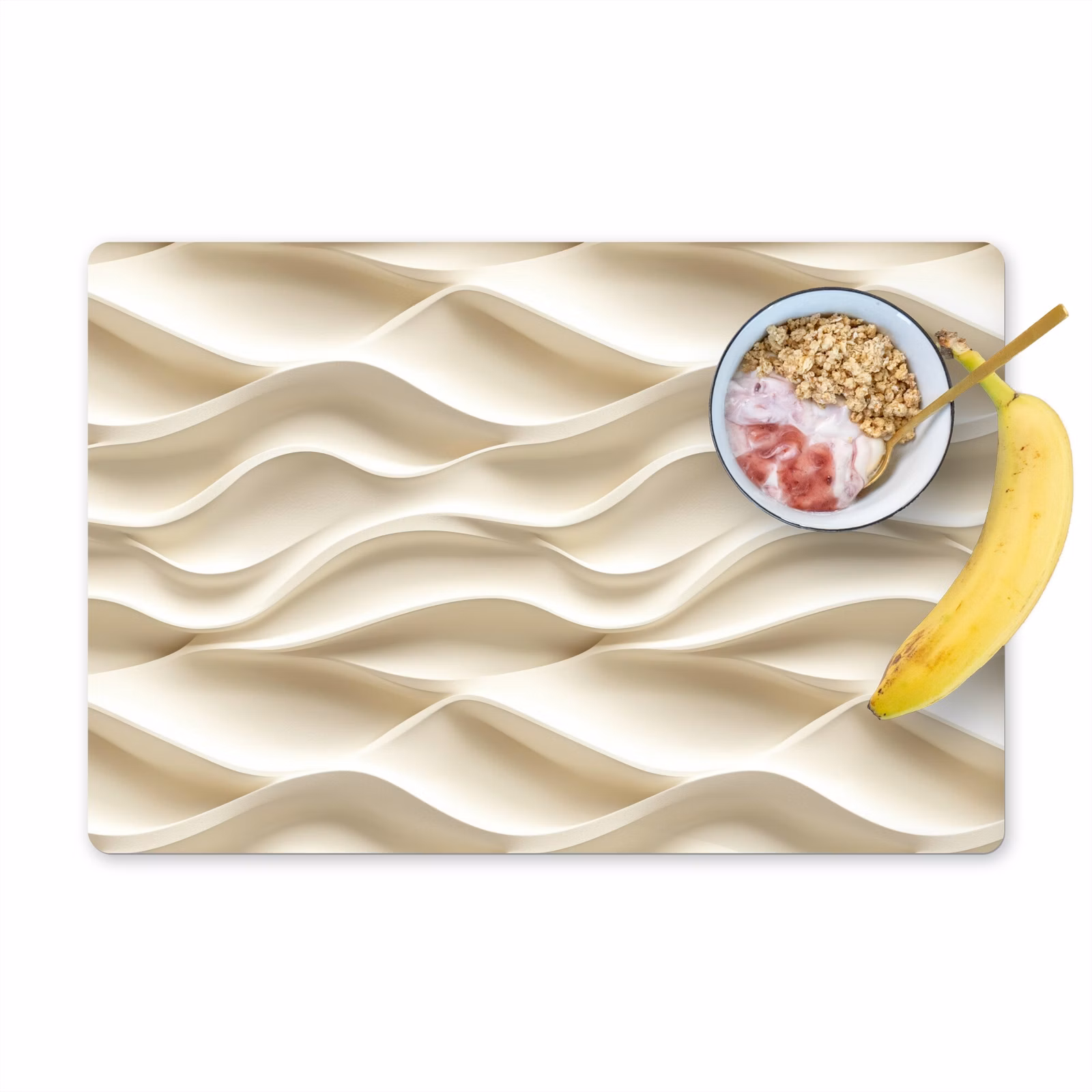 Tovaglietta – 6 pezzi - Linee - Ondulate - Crema — 1