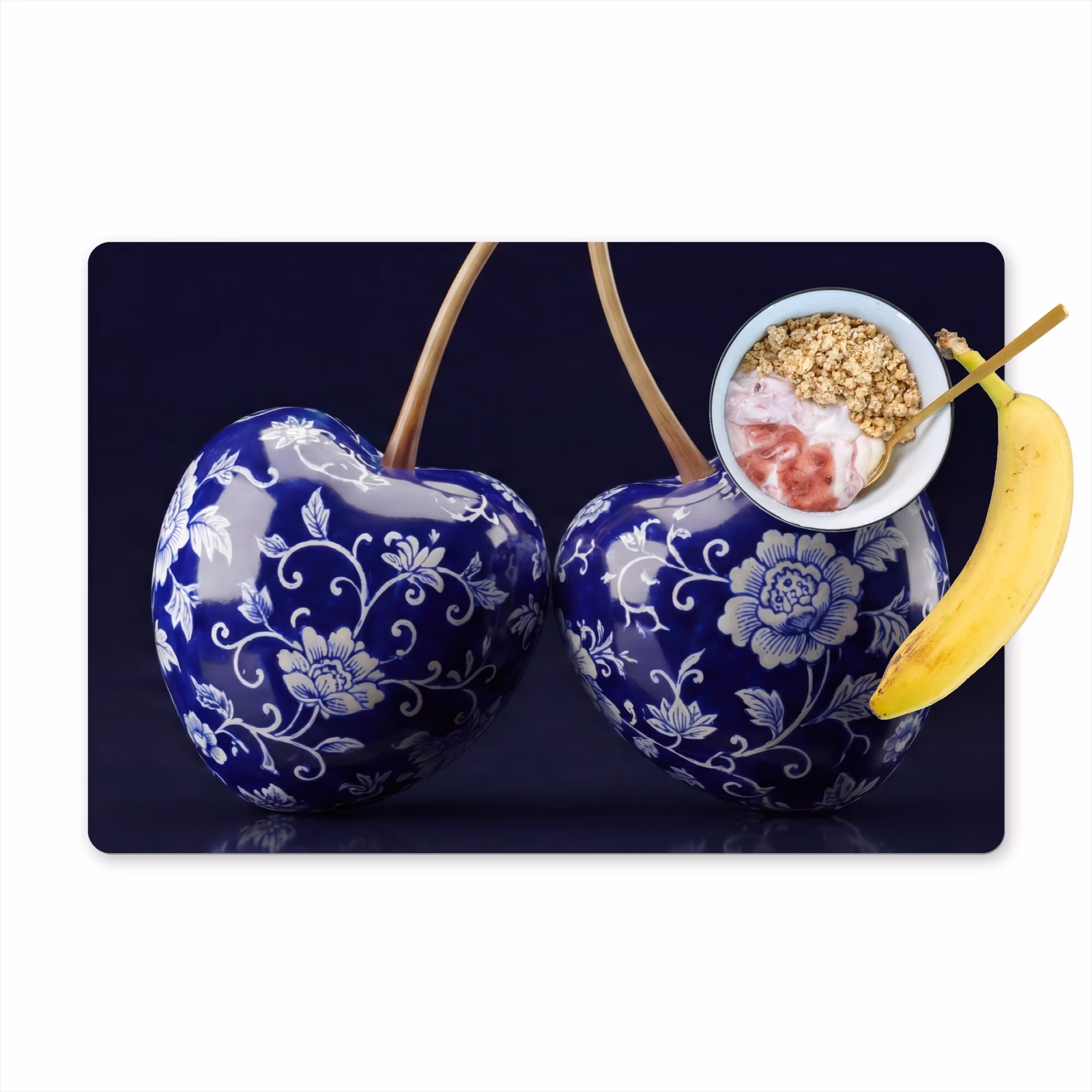 Tovaglietta – 6 pezzi - Porcellana - Ciliegia - Delft - Blu — 1