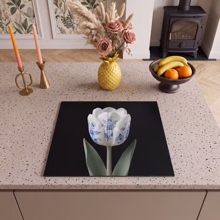Protezione piano induzione - Tulipano - Motivo - Blu — 3