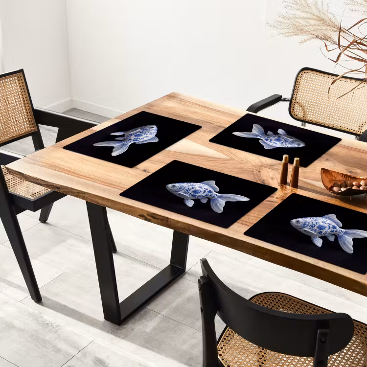 Tovaglietta – 6 pezzi - Porcellana - Pesce rosso - Delftware — 4