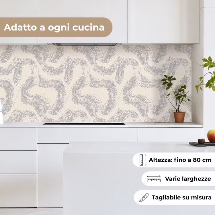Schienale cucina - Linee - Motivo - Beige - Minimalista — 7