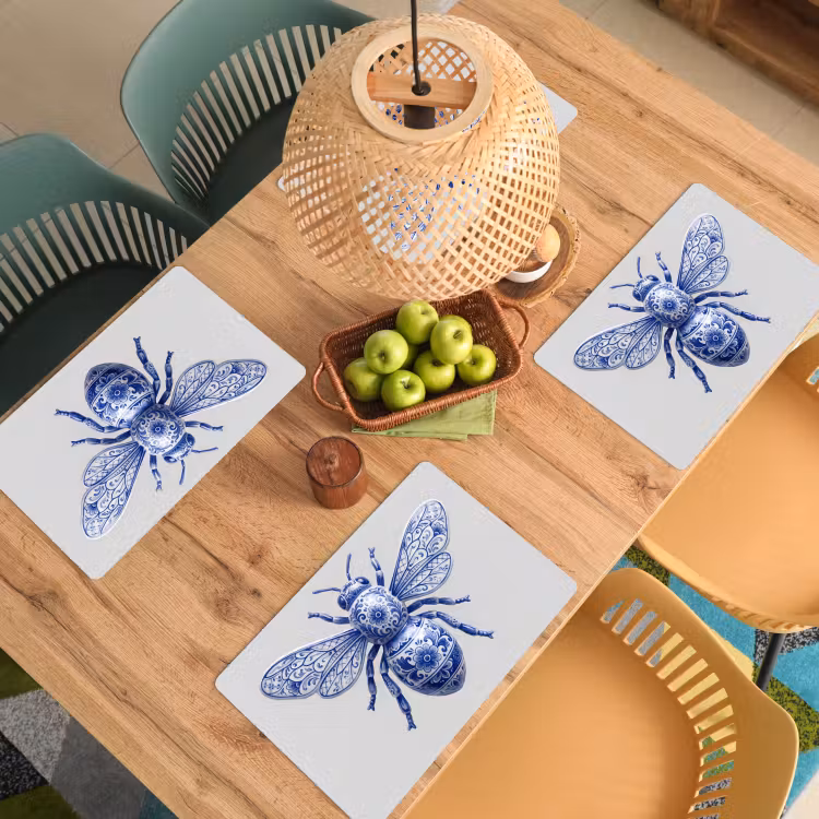 Tovaglietta – 6 pezzi - Ape - Moderno - Delft - Blu — 3