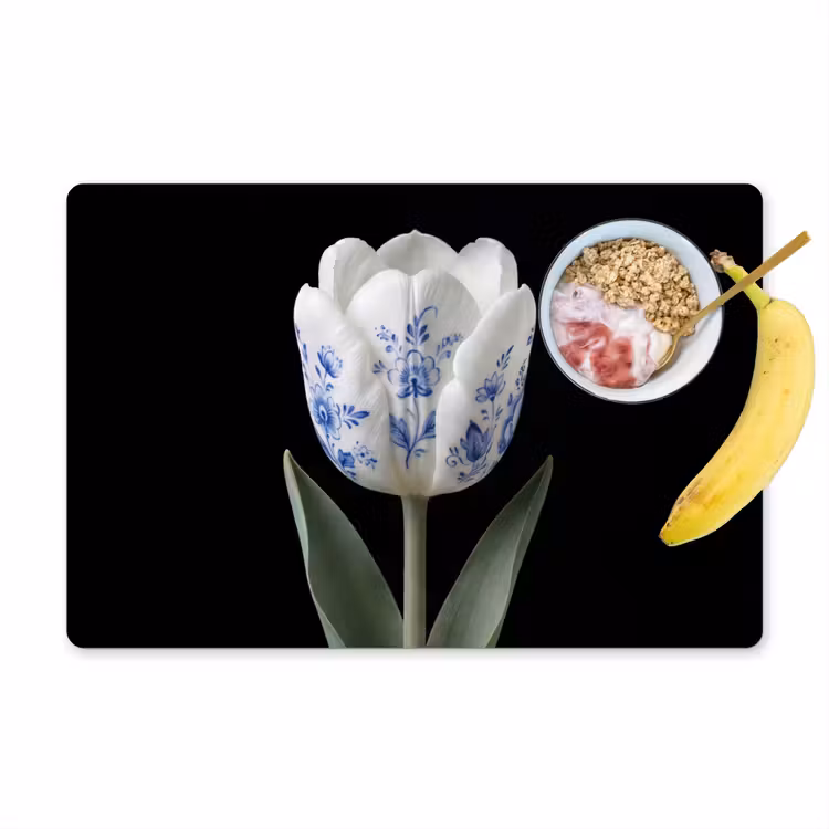 Tovaglietta – 6 pezzi - Tulipano - Motivo - Blu — 1