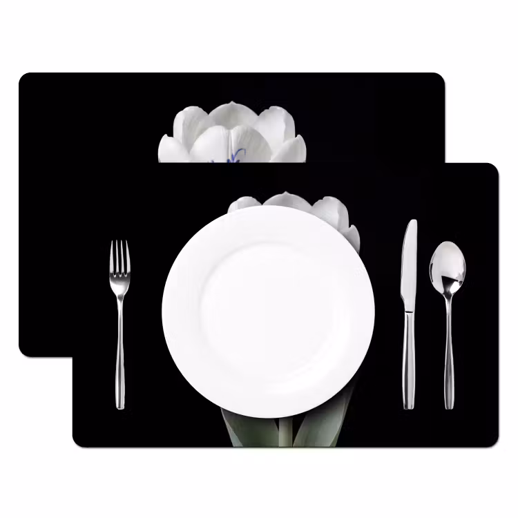 Tovaglietta – 6 pezzi - Tulipano - Motivo - Blu — 2