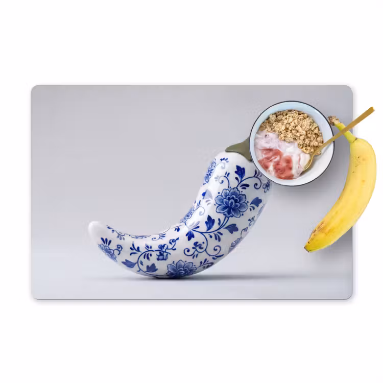 Tovaglietta – 6 pezzi - Peperoncino - Ceramica - Blu — 1