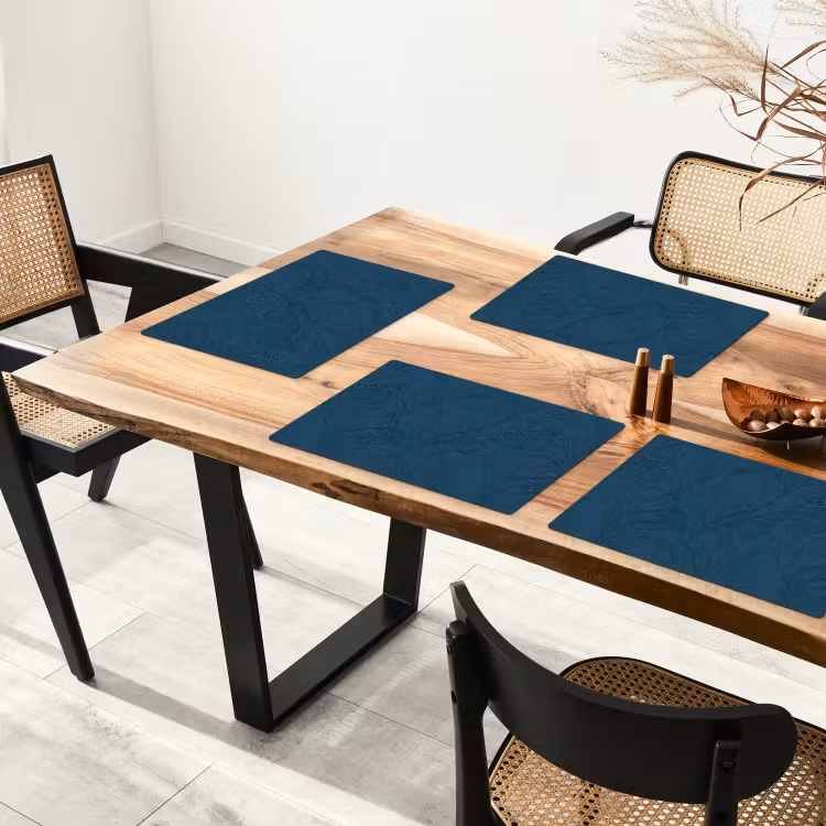Tovaglietta – 6 pezzi - Astratto - Motivo - Blu scuro - Elegante — 4