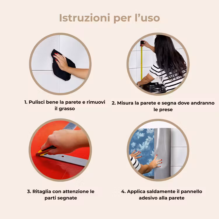Schienale cucina - Felce - Botanica - Motivo - Grigio-blu — 9