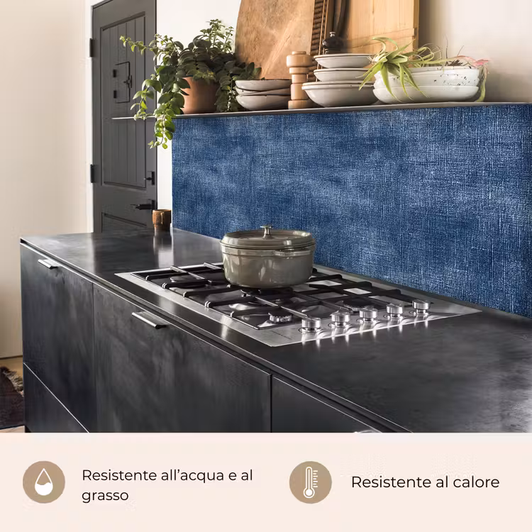 Schienale cucina - Lino - Struttura - Motivo - Denim - Rustico — 5