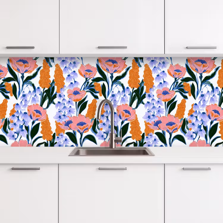 Schienale cucina - Motivo - Acquerello - Colorato — 4
