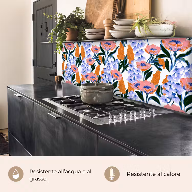 Schienale cucina - Motivo - Acquerello - Colorato — 5