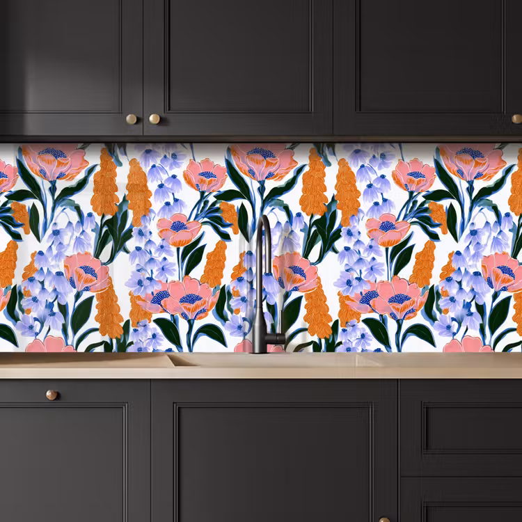 Schienale cucina - Motivo - Acquerello - Colorato — 6