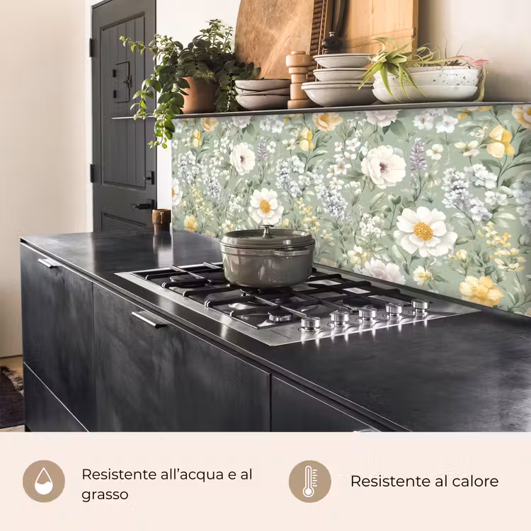 Schienale cucina - Classico - Motivo floreale - Colorato — 5