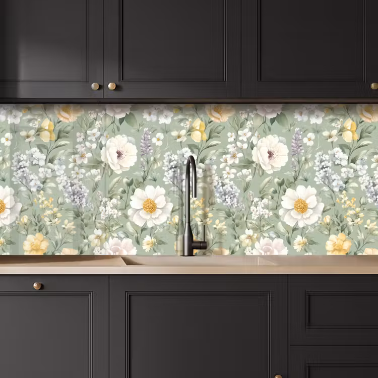 Schienale cucina - Classico - Motivo floreale - Colorato — 6