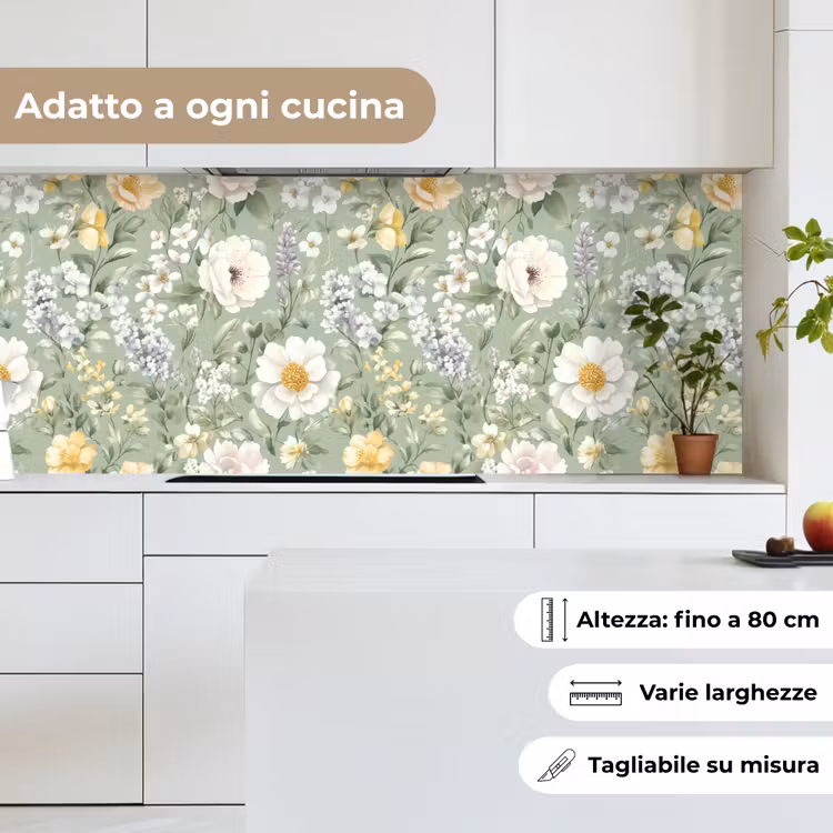 Schienale cucina - Classico - Motivo floreale - Colorato — 7