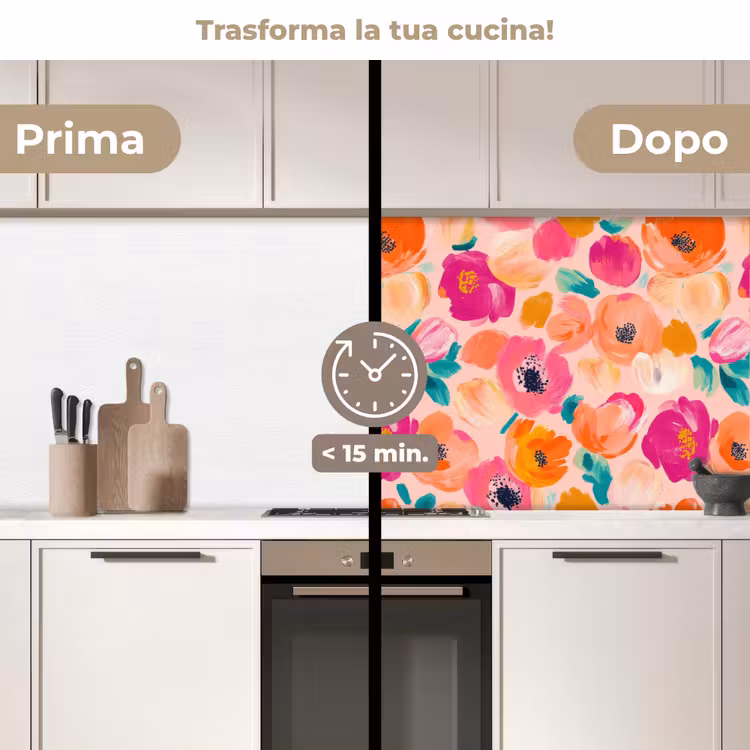 Schienale cucina - Fiori - Allegro - Colorato — 3