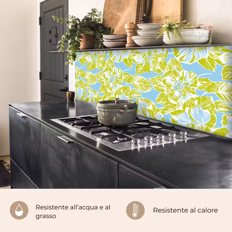 Schienale cucina - Moderno - Floreale - Verde — 5