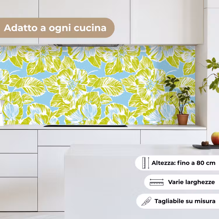 Schienale cucina - Moderno - Floreale - Verde — 7