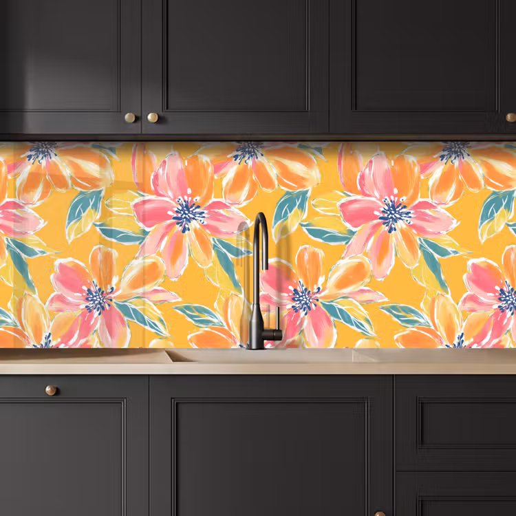 Schienale cucina - Texture - Floreale - Colorato — 6