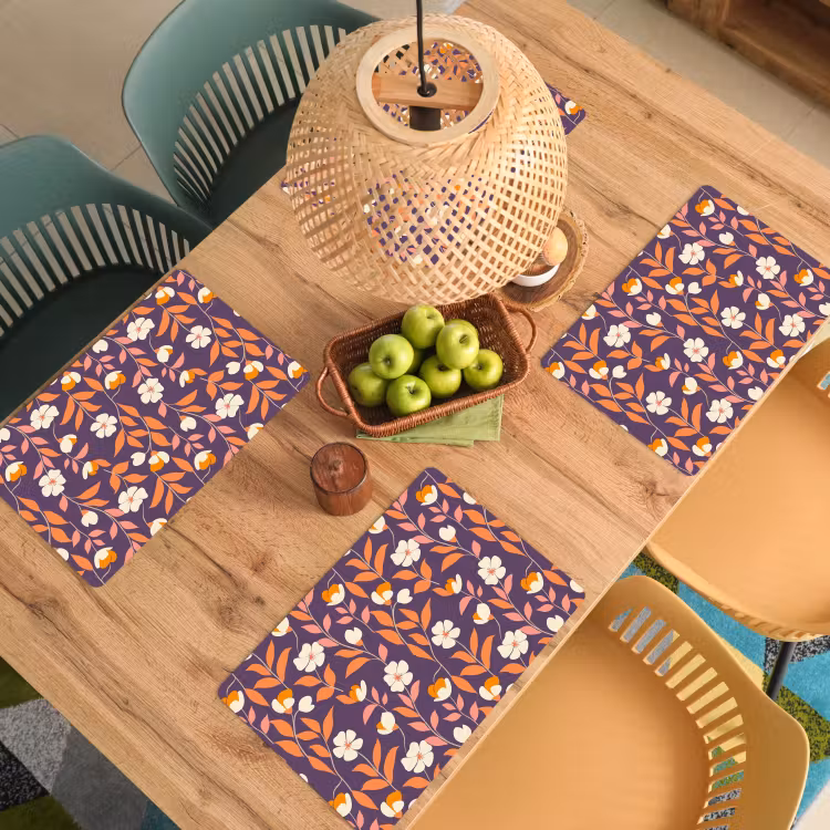 Tovaglietta – 6 pezzi - Boho - Vintage - Viola — 3