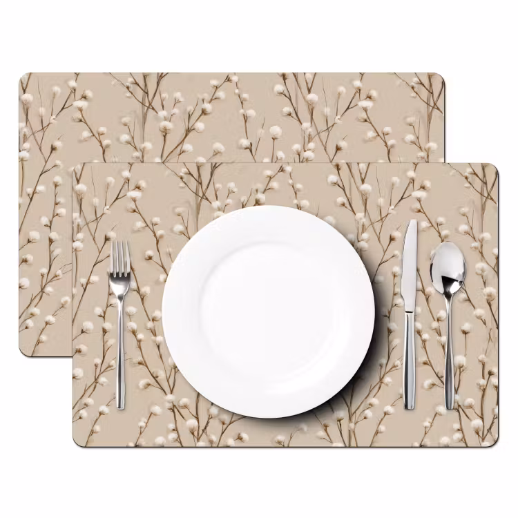 Tovaglietta – 6 pezzi - Cotone - Natura - Taupe — 2