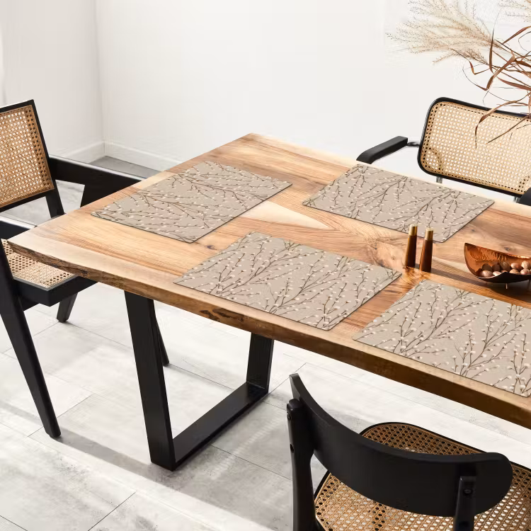 Tovaglietta – 6 pezzi - Cotone - Natura - Taupe — 4