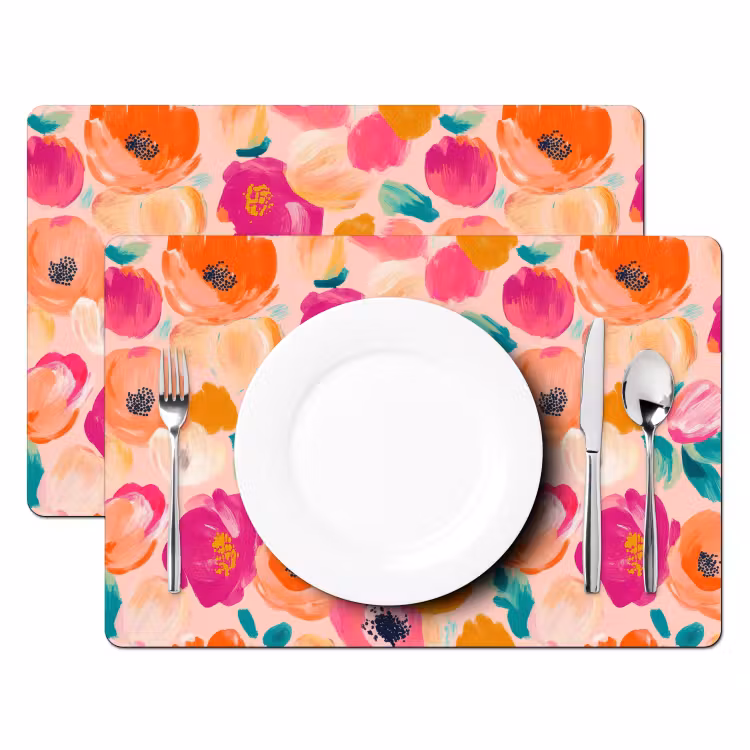 Tovaglietta – 6 pezzi - Fiori - Allegro - Colorato — 2