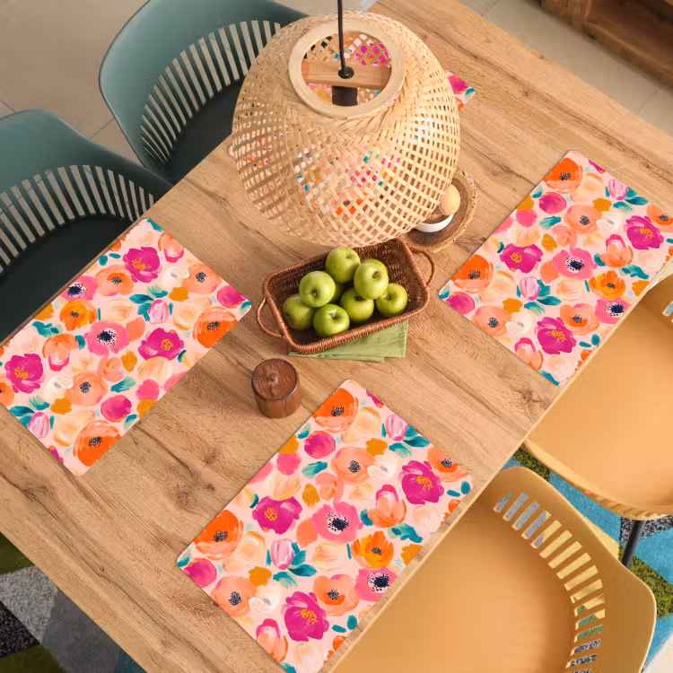 Tovaglietta – 6 pezzi - Fiori - Allegro - Colorato — 3