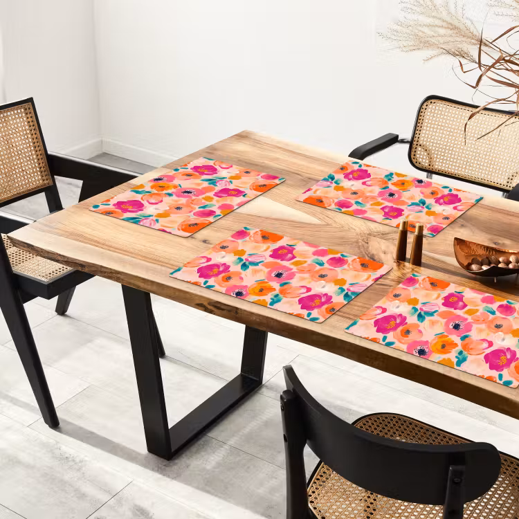 Tovaglietta – 6 pezzi - Fiori - Allegro - Colorato — 4