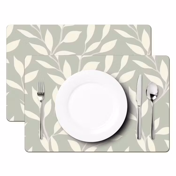 Tovaglietta – 6 pezzi - Minimalista - Motivo - Verde — 2