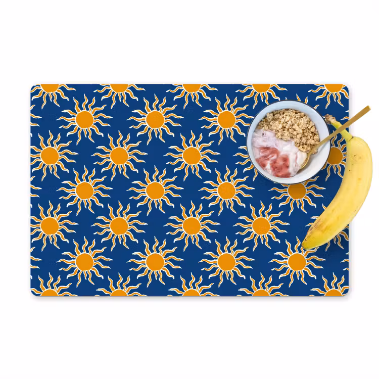 Tovaglietta – 6 pezzi - Sole - Motivo - Blu — 1