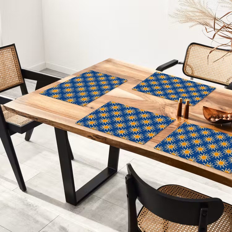 Tovaglietta – 6 pezzi - Sole - Motivo - Blu — 4
