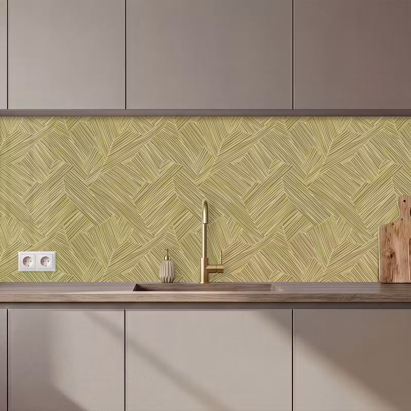 Schienale cucina - Astratto - Moderno - Verde — 1