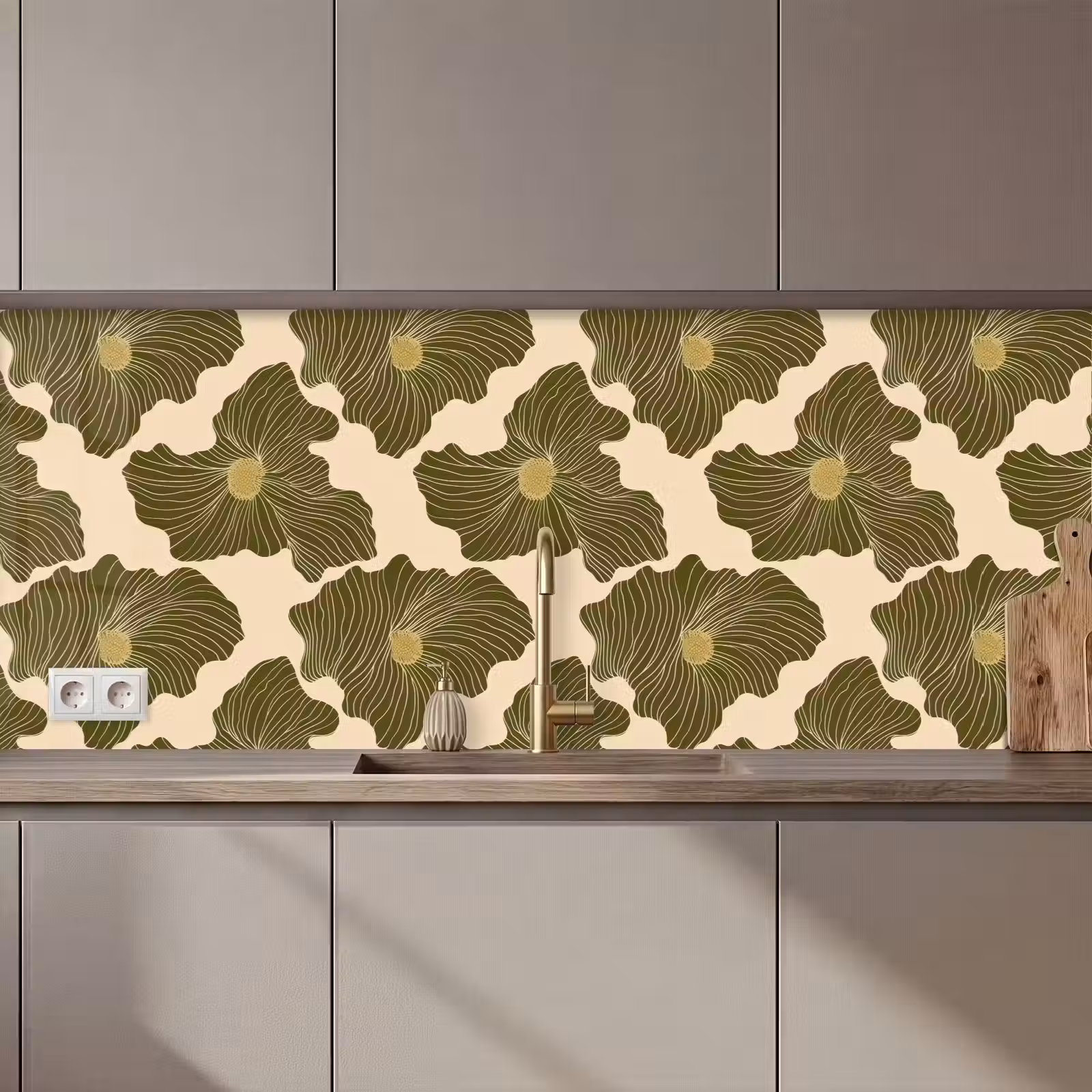 Schienale cucina - Moderno - Astratto - Verde — 1