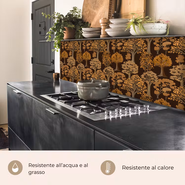 Schienale cucina - Alberi - Modello - Marrone — 5