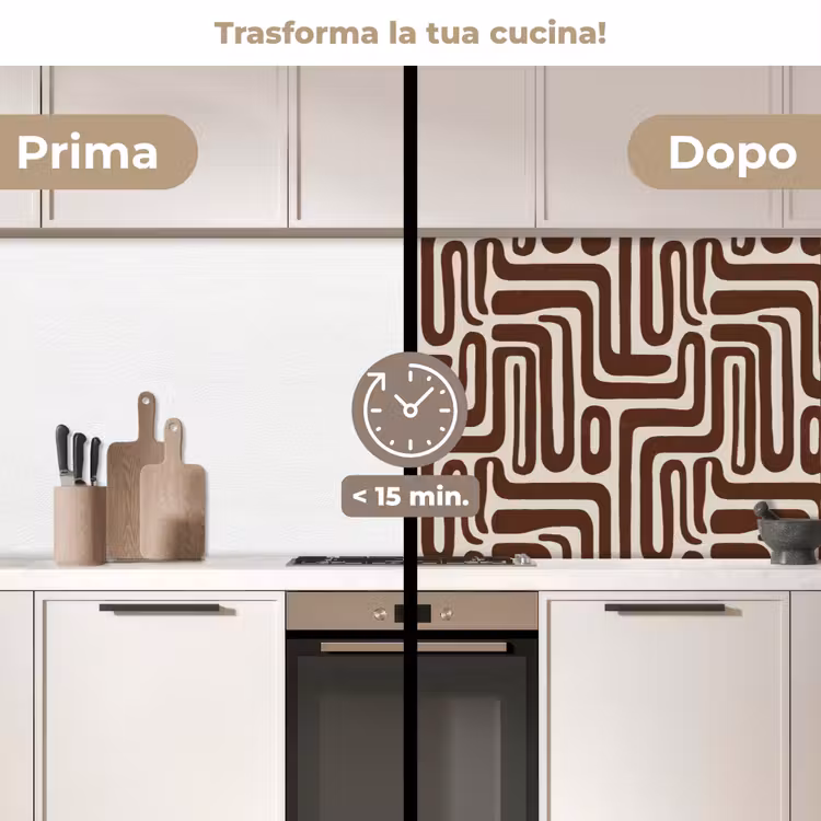 Schienale cucina - Astratto - Motivo - Marrone — 3