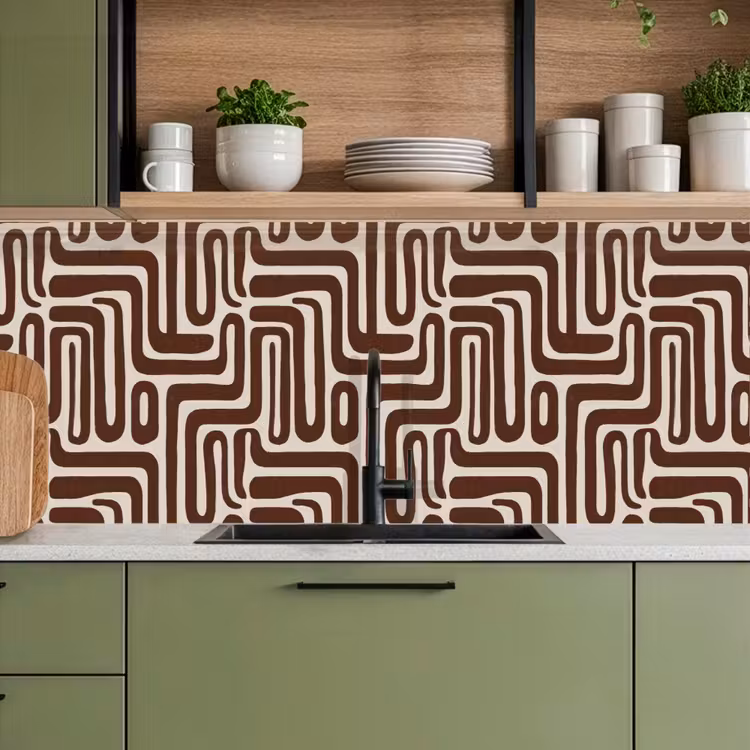 Schienale cucina - Astratto - Motivo - Marrone — 8
