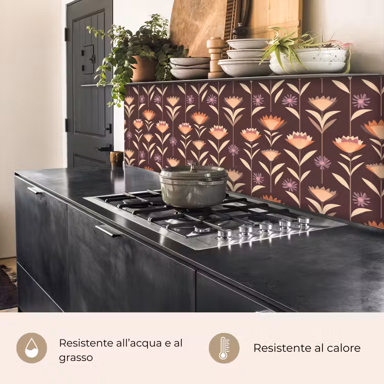 Schienale cucina - Elegante - Retrò - Marrone — 5