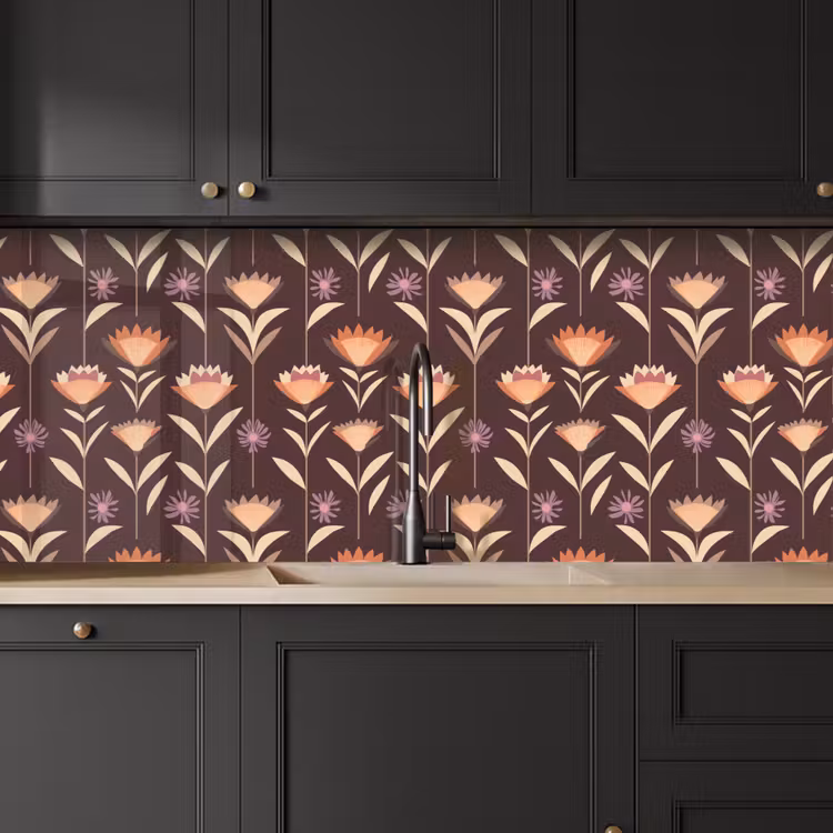 Schienale cucina - Elegante - Retrò - Marrone — 6