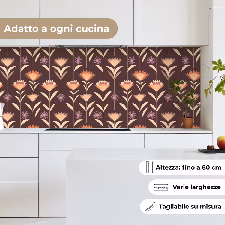 Schienale cucina - Elegante - Retrò - Marrone — 7