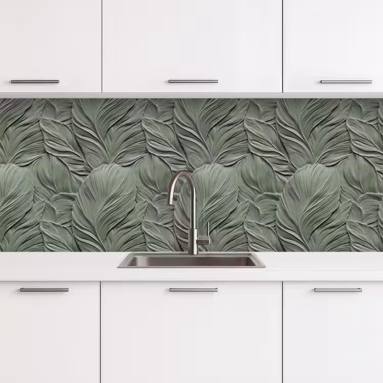 Schienale cucina - Foglie - Texture - Verde — 4